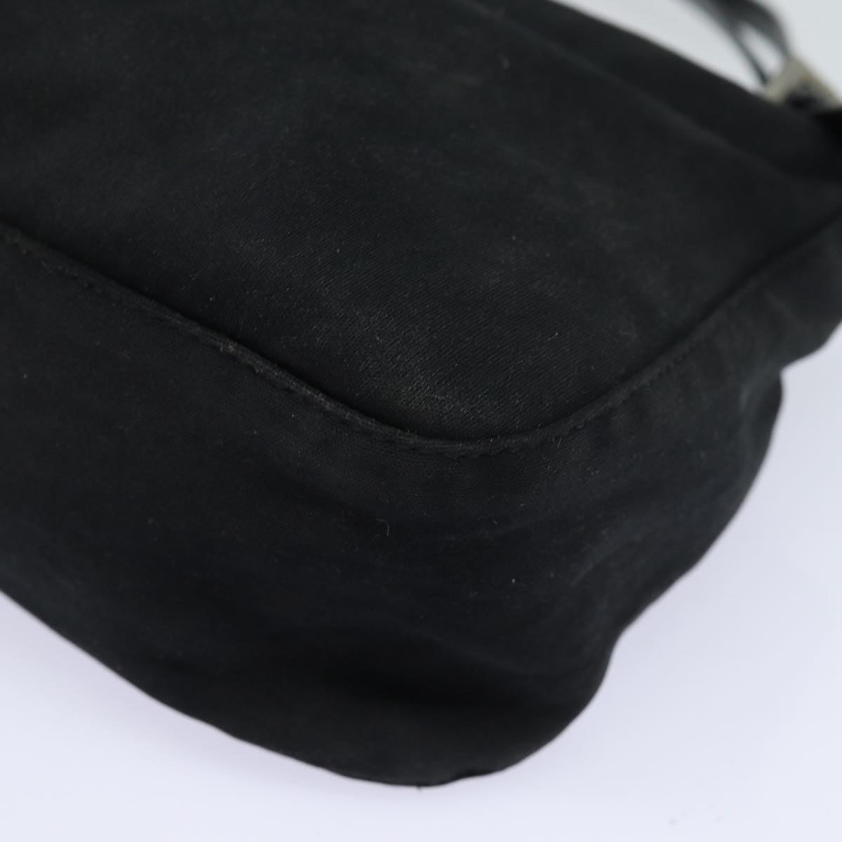 FENDI Mamma Baguette Shoulder Bag Nylon Black80619