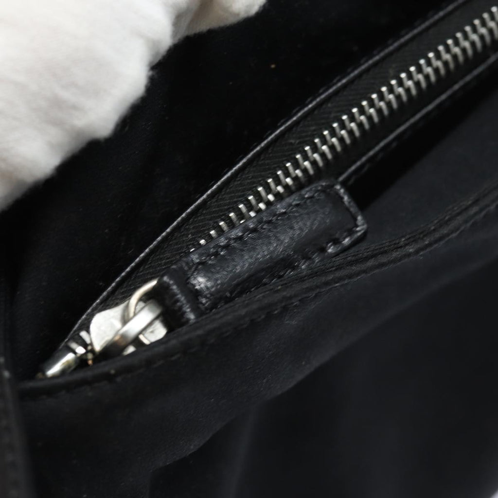 FENDI Mamma Baguette Shoulder Bag Nylon Black80619