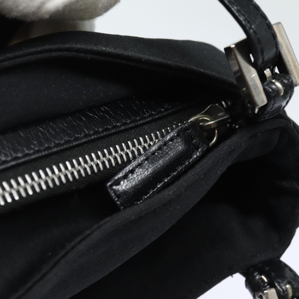FENDI Mamma Baguette Shoulder Bag Nylon Black80619