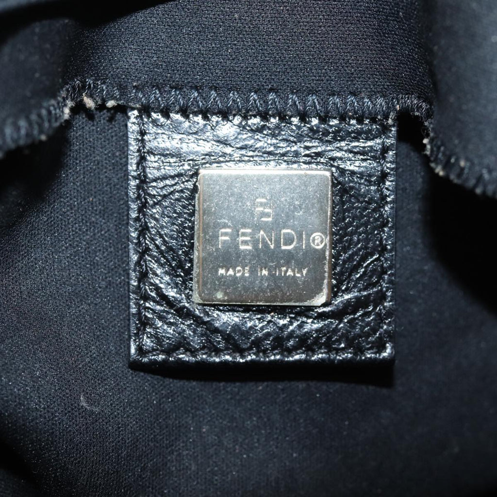 FENDI Mamma Baguette Shoulder Bag Nylon Black80619