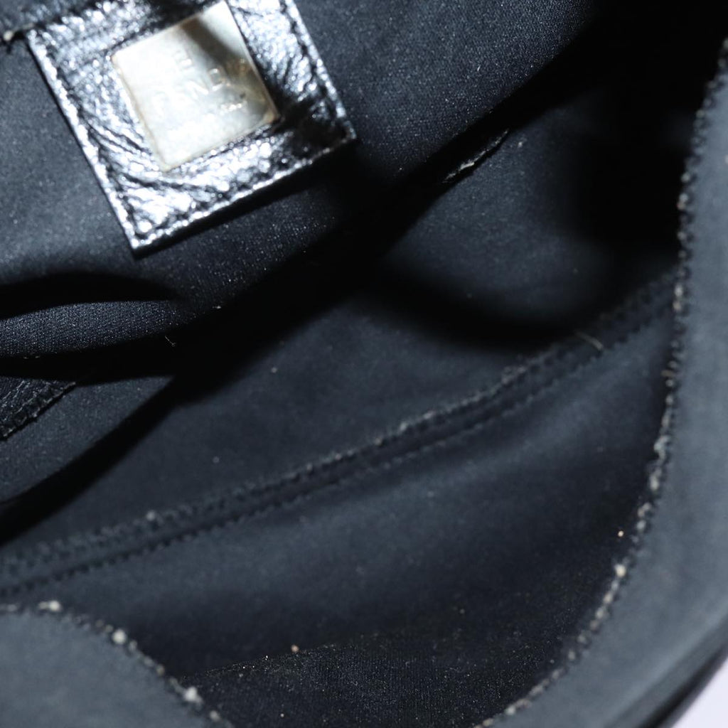 FENDI Mamma Baguette Shoulder Bag Nylon Black80619