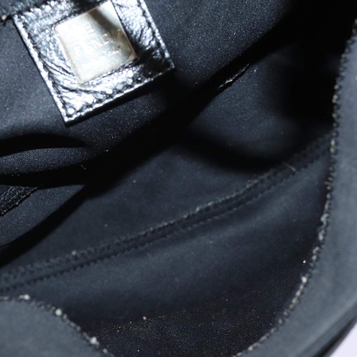 FENDI Mamma Baguette Shoulder Bag Nylon Black80619