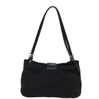 FENDI Mamma Baguette Shoulder Bag Nylon Black80619