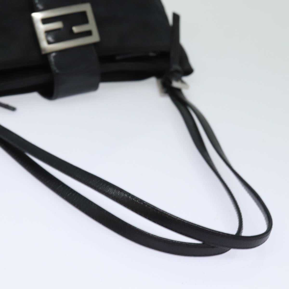 FENDI Mamma Baguette Shoulder Bag Nylon Black80619