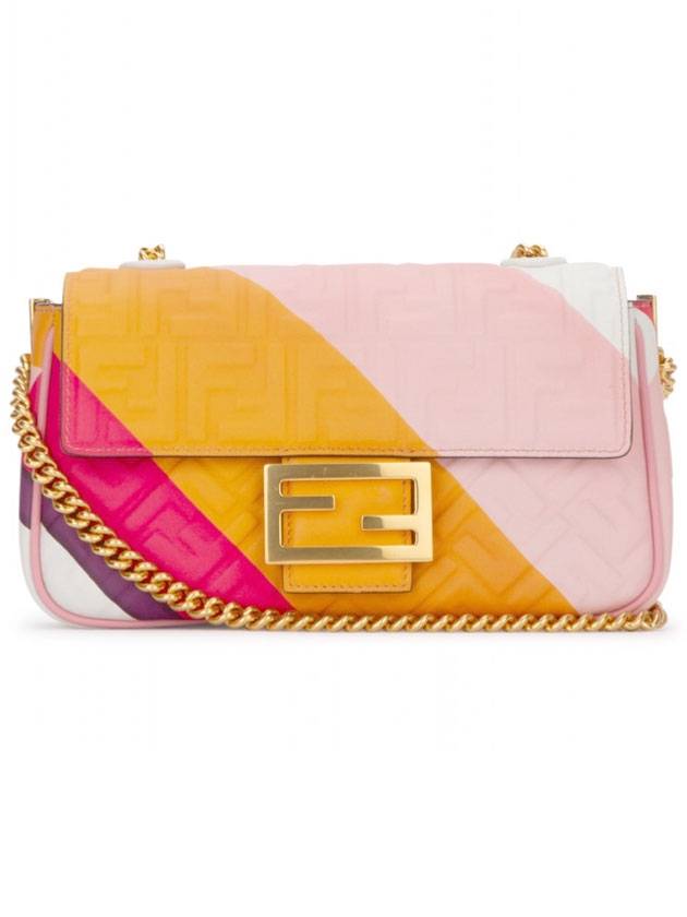 Fendi Baguette leather chain shoulder bag
