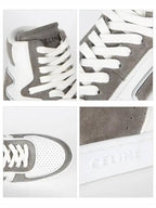 CELINE CT01 Z Trainer Suede Calfskin High Top Sneaker Grey