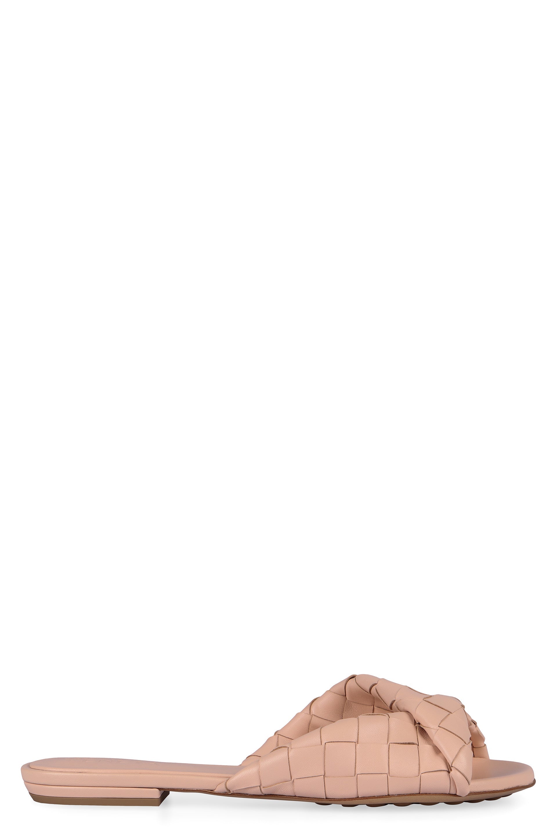 BOTTEGA VENETA Woven Leather Flat Sandals for Women - SS25