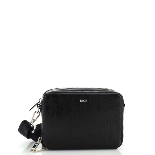 Dior Double Zip Crossbody Pouch Oblique Galaxy Leather