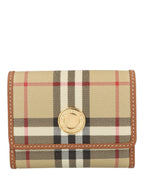 Burberry Womens Lancaster Check Trifold Wallet