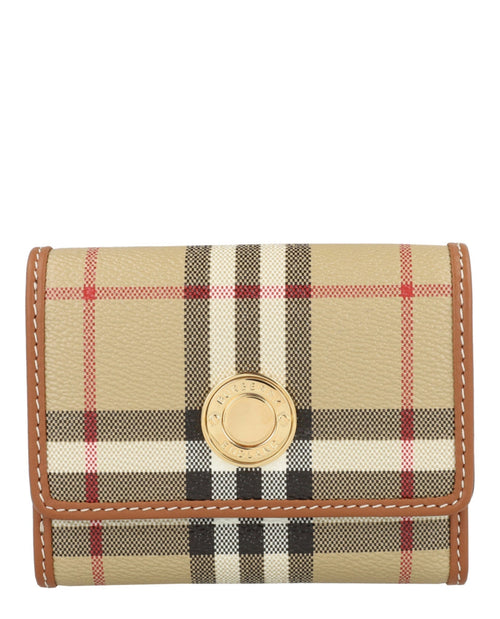 Burberry Womens Lancaster Check Trifold Wallet