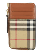 Burberry Womens Sommerset Check Zip Card Holder
