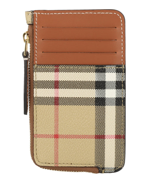 Burberry Womens Sommerset Check Zip Card Holder