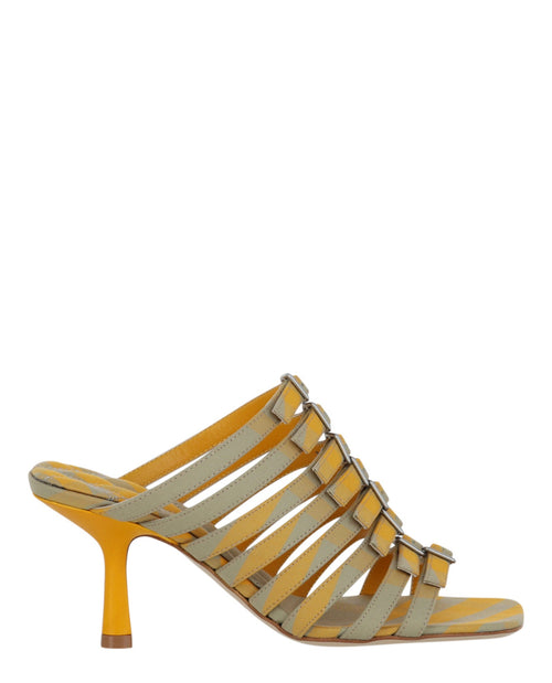 Burberry Womens Step Check Heels Sandals