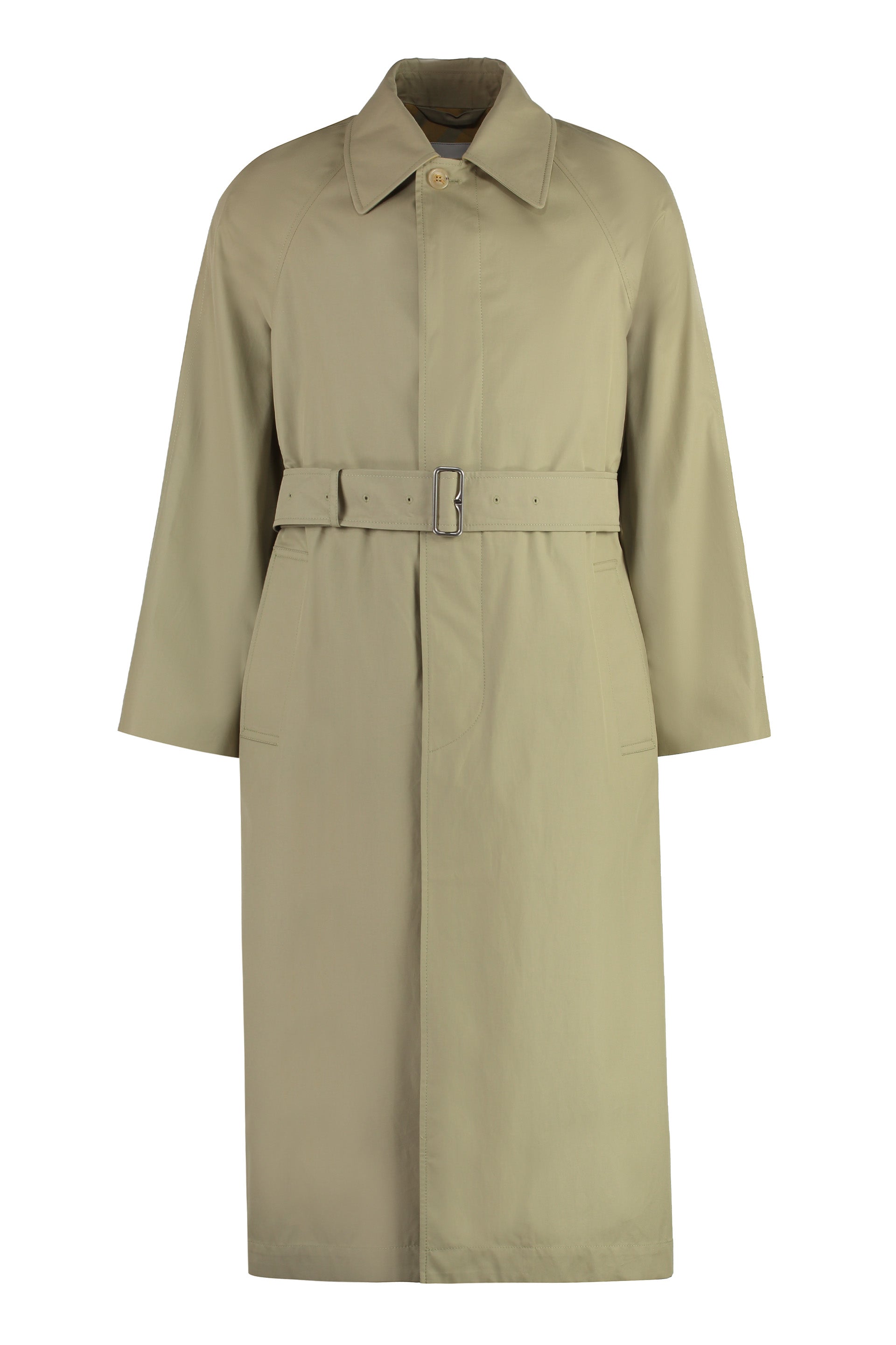 BURBERRY Cotton Trench Jacket with Coordinated Waist Belt - Fall/Winter 2025