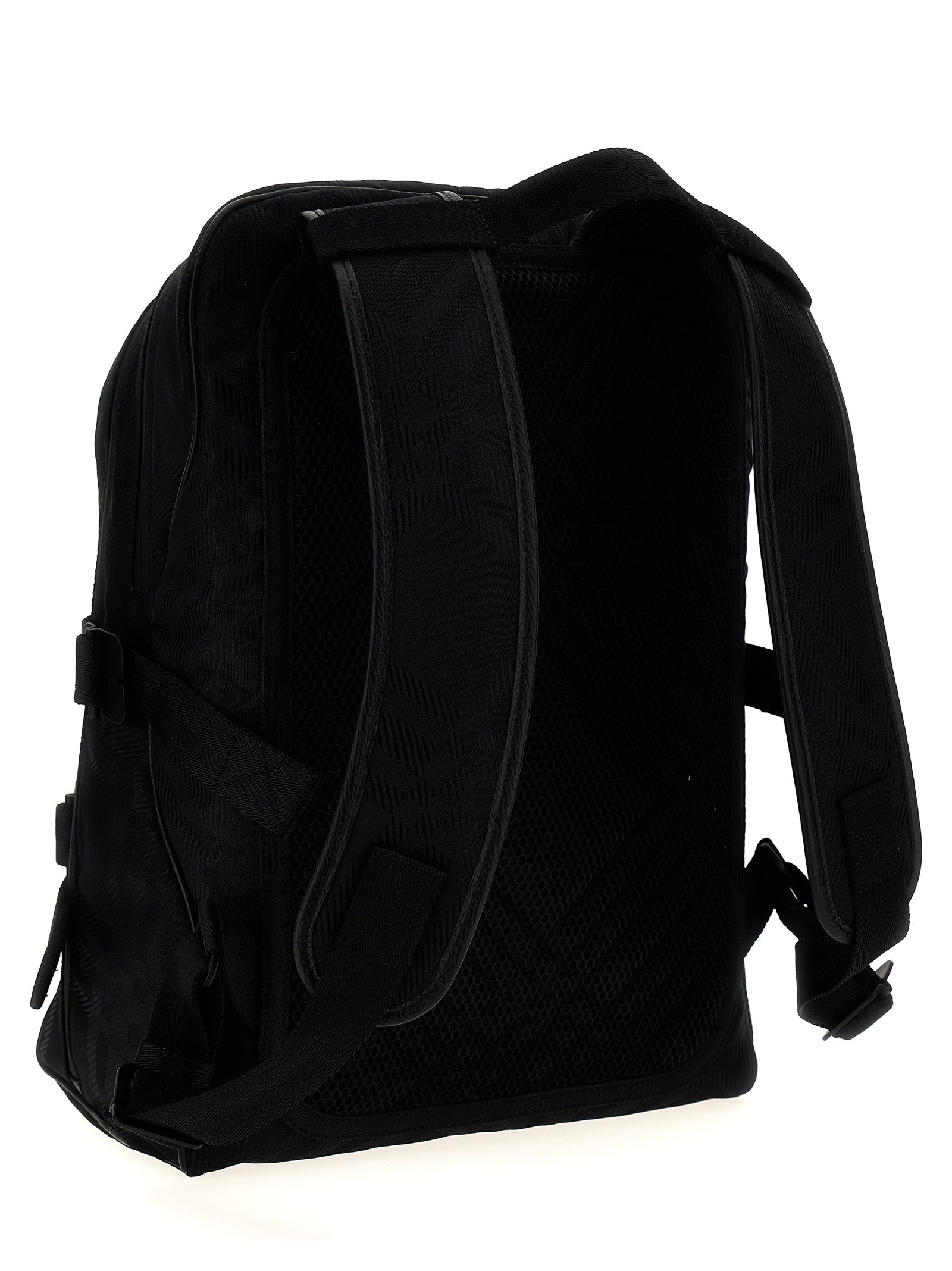 Burberry Men Check Jacquard Backpack