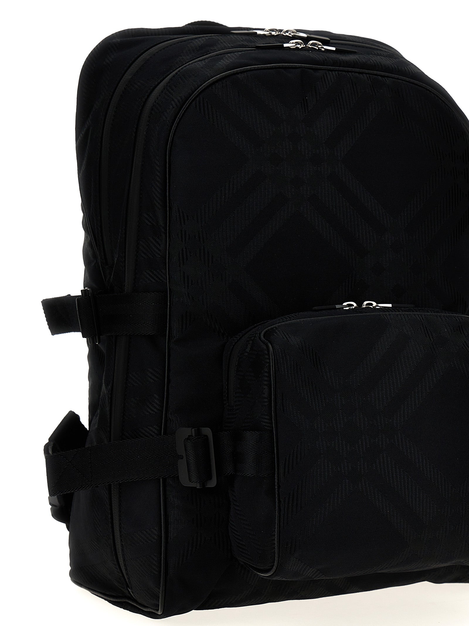 Burberry Men Check Jacquard Backpack