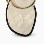 Burberry Light Beige Leather Bay Sandals Women
