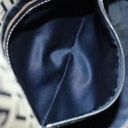 FENDI Zucchino Canvas Mamma Baguette Shoulder Bag Navy80863