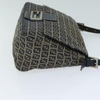 FENDI Zucchino Canvas Mamma Baguette Shoulder Bag Navy80863