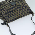 FENDI Zucchino Canvas Mamma Baguette Shoulder Bag Navy80863