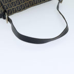 FENDI Zucchino Canvas Mamma Baguette Shoulder Bag Navy80863