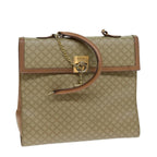 CELINE Macadam Canvas Hand Bag Beige  80878