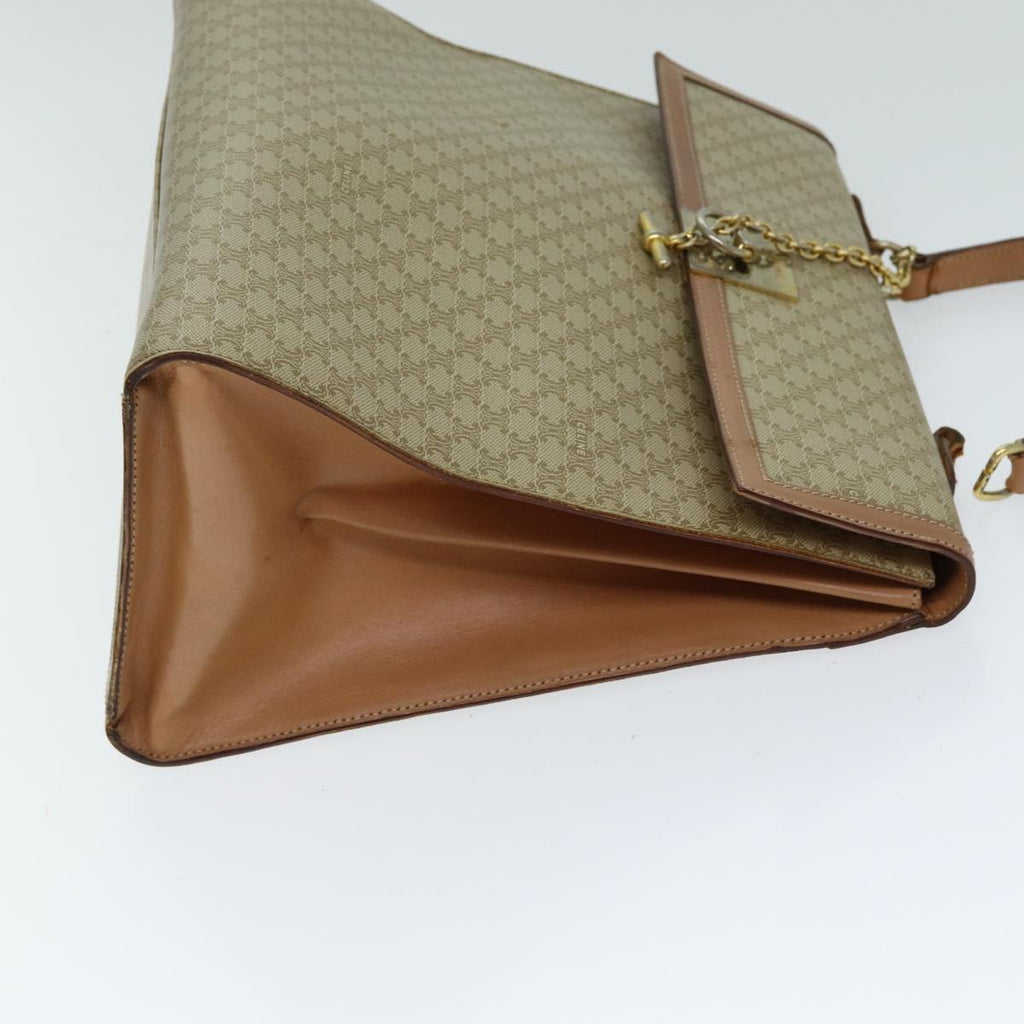 CELINE Macadam Canvas Hand Bag Beige  80878