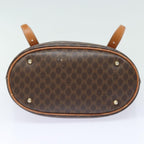 CELINE Macadam Canvas Hand Bag PVC Leather Brown  80879