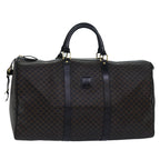 CELINE Macadam Canvas Boston Bag PVC Leather Black  80880