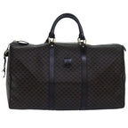 CELINE Macadam Canvas Boston Bag PVC Leather Black  80880