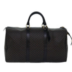 CELINE Macadam Canvas Boston Bag PVC Leather Black  80880