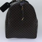 CELINE Macadam Canvas Boston Bag PVC Leather Black  80880