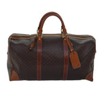 CELINE Macadam Canvas Boston Bag PVC Leather Brown  80882