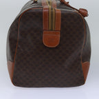 CELINE Macadam Canvas Boston Bag PVC Leather Brown  80882