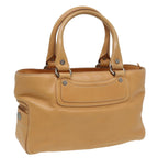 CELINE Hand Bag Leather Beige  80885