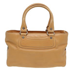 CELINE Hand Bag Leather Beige  80885