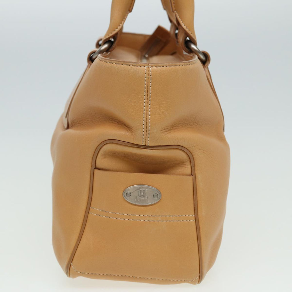 CELINE Hand Bag Leather Beige  80885