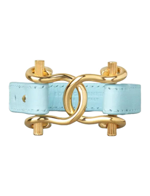 Bottega Veneta Gold-Plated Sterling Silver and NAPPA Lambskin Bracelet