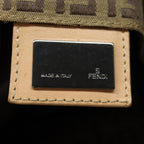 FENDI Zucchino Canvas Hand Bag Beige Brown80903