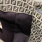 FENDI Zucchino Canvas Hand Bag Beige Brown80903