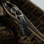 FENDI Zucchino Canvas Hand Bag Beige Brown80903