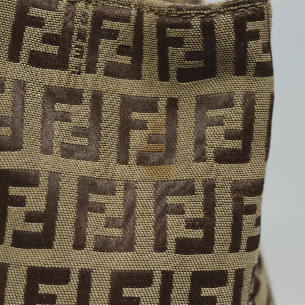 FENDI Zucchino Canvas Hand Bag Beige Brown80903