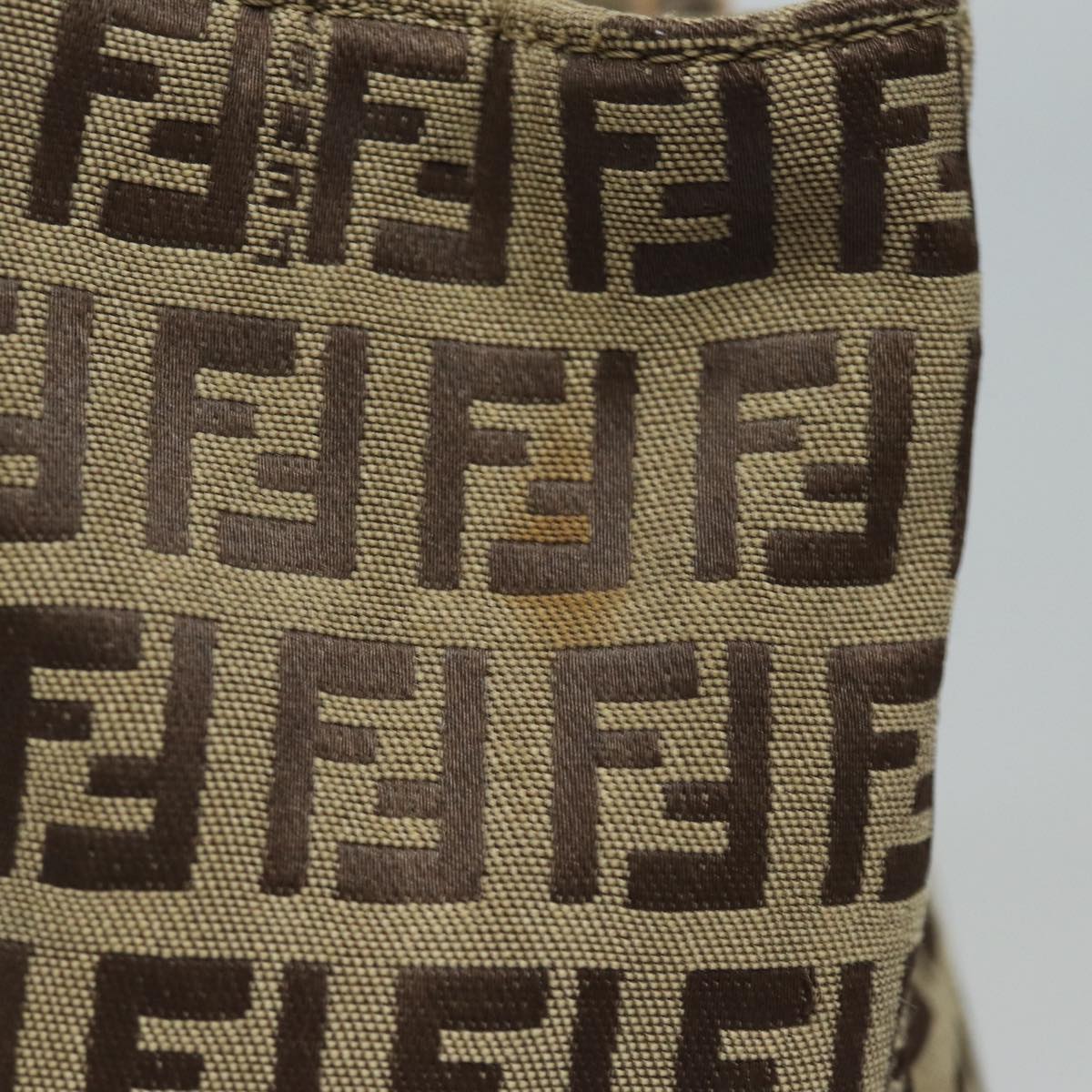 FENDI Zucchino Canvas Hand Bag Beige Brown80903