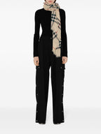 BURBERRY Giant Check Wool Scarf - Long Length