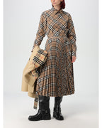 Burberry Oversized Plaid Shirt Women Walnut