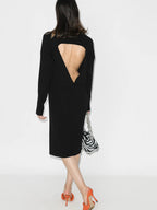 Bottega Veneta Cut Out Knee Length Sweater Dress