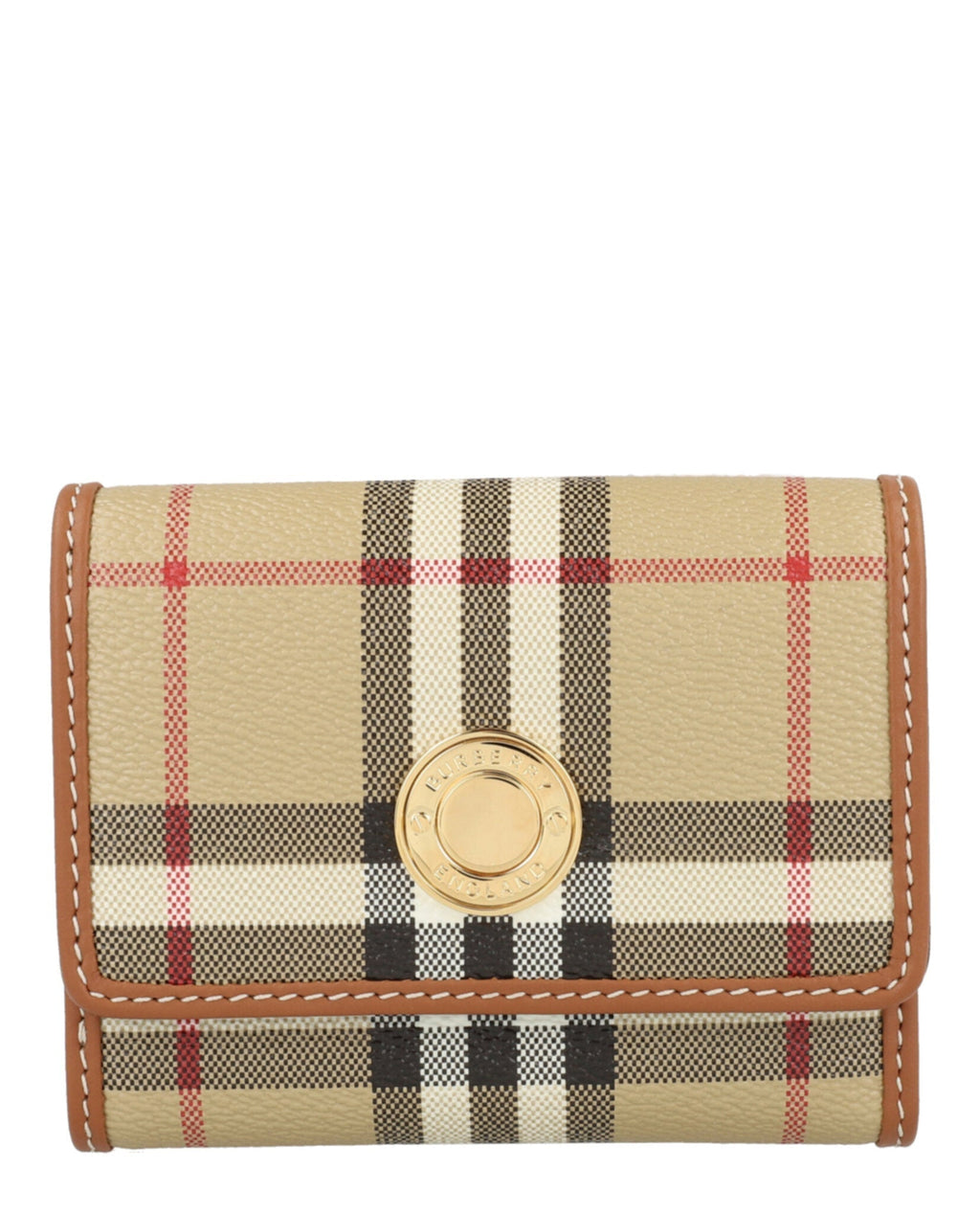 Burberry Womens Lancaster Check Trifold Wallet