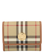 Burberry Womens Lancaster Check Trifold Wallet