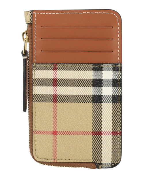 Burberry Womens Sommerset Check Zip Card Holder