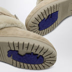 Burberry Chubby Snow Boots In Suede And Beige Shearling Women